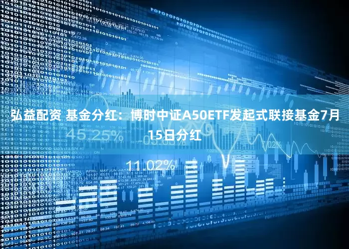 弘益配资 基金分红:博时中证A50ETF发起式联接基金7月15日分红